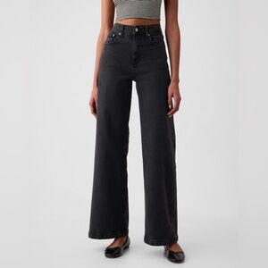 GAP Black Flare Wide Leg Jeans